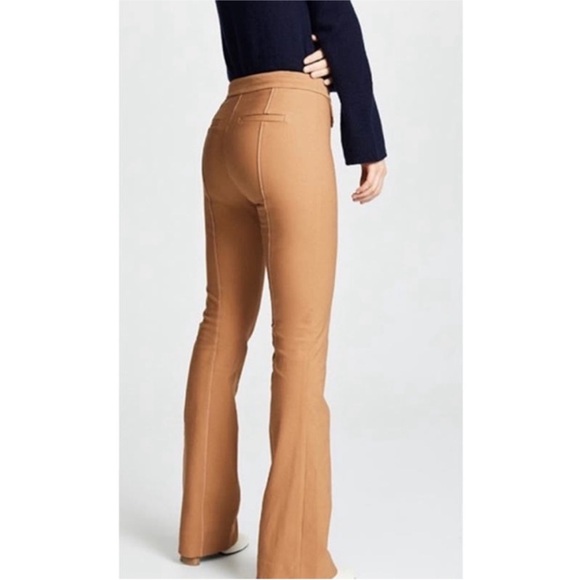 Derek Lam 10 Crosby Flare Trousers in a tan/brown women's sz 0 career office - Picture 5 of 16